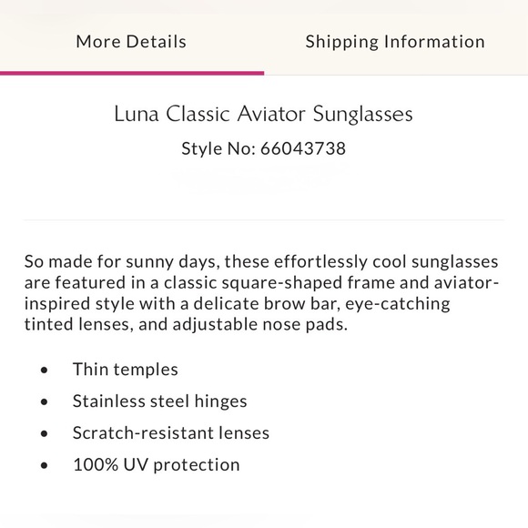 Free People Luna Classic Aviator Sunglasses ☁️ Cloud Blue 🩵 NWOT Sold Out Color - Picture 4 of 7